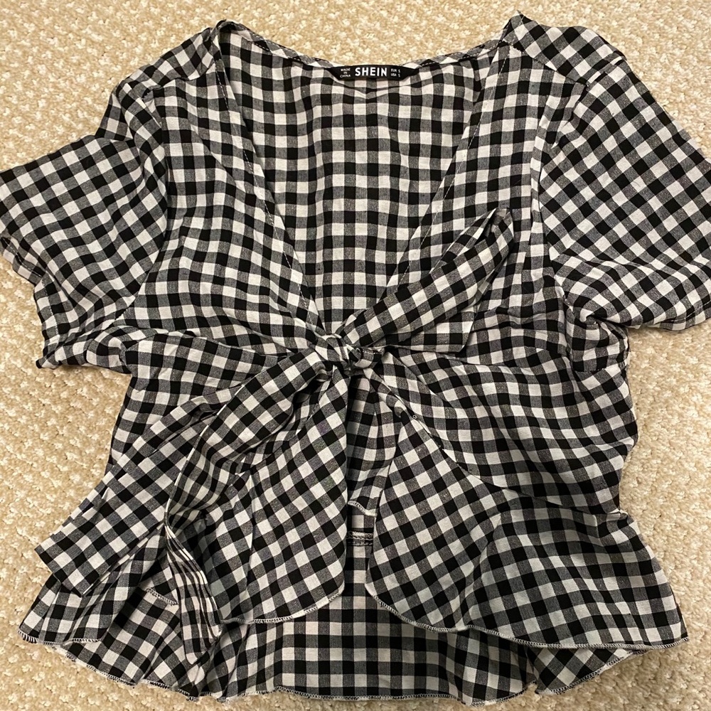 Shein tie front blouse